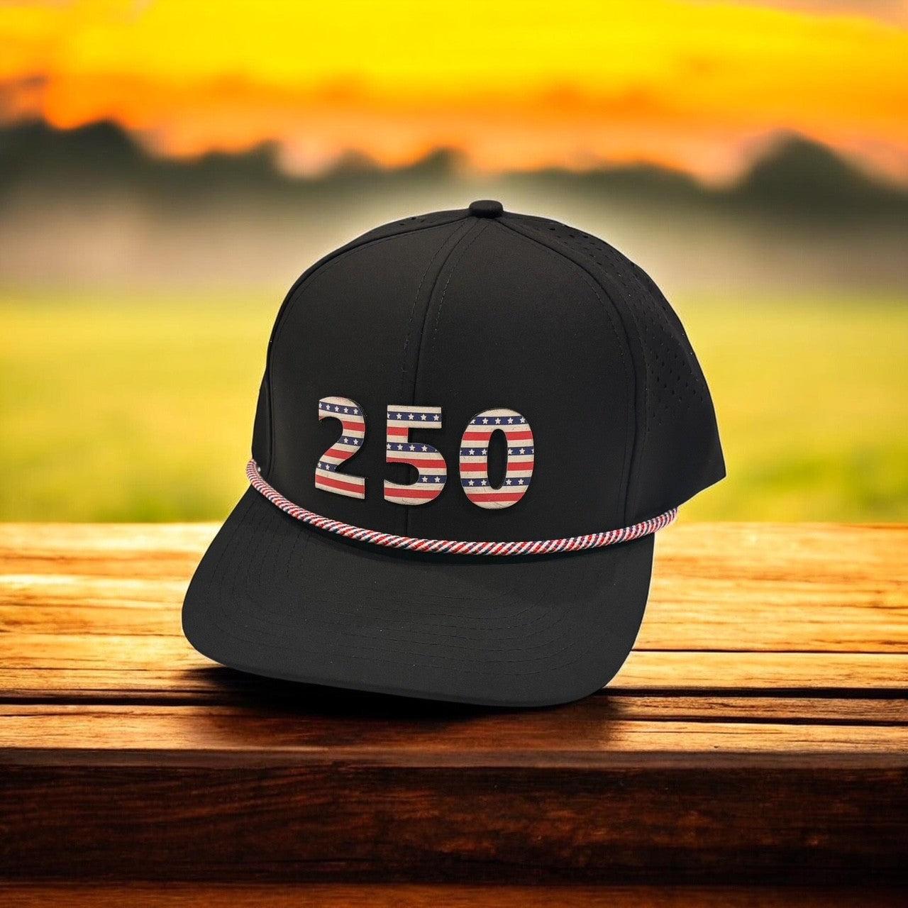 Black USA 250 Hat