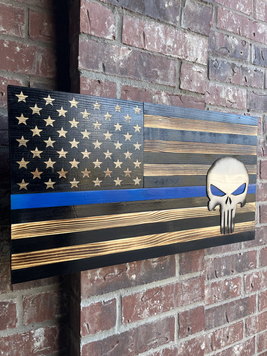 Thin Blue Line Flag - Punisher Version