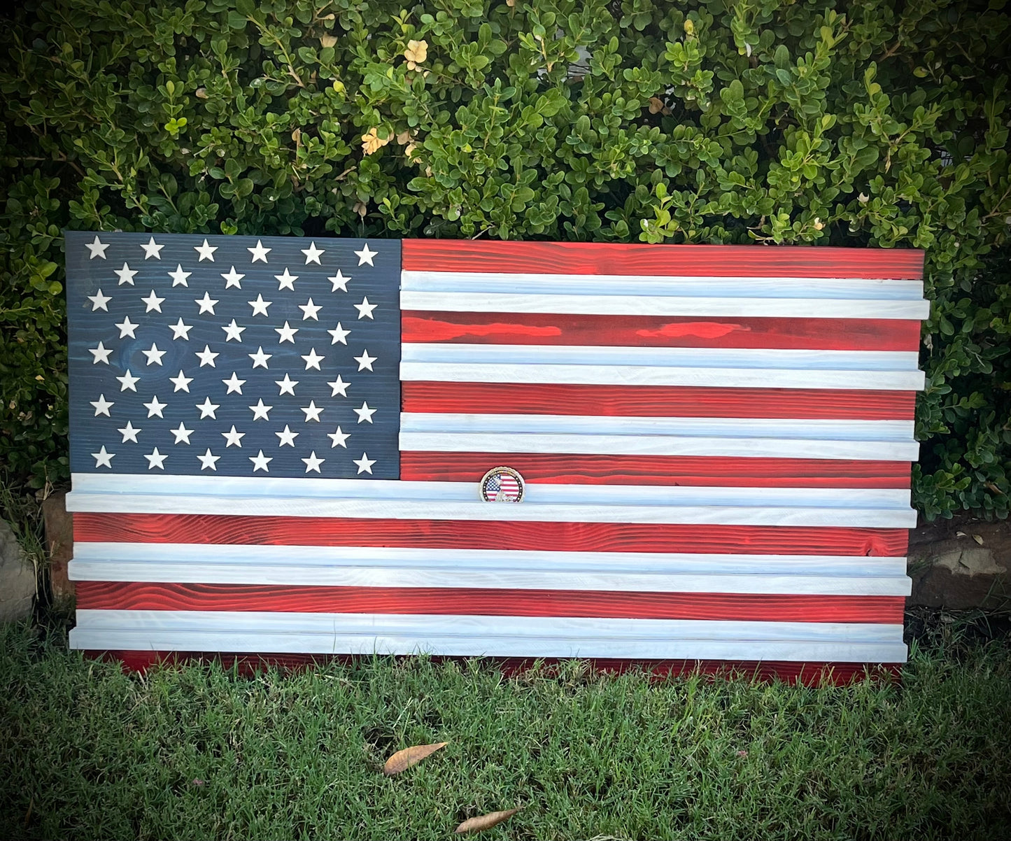 Red White and Blue Challenge Coin Holder 3'