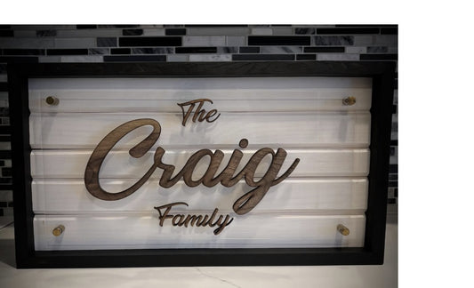 Custom Family Name Sign