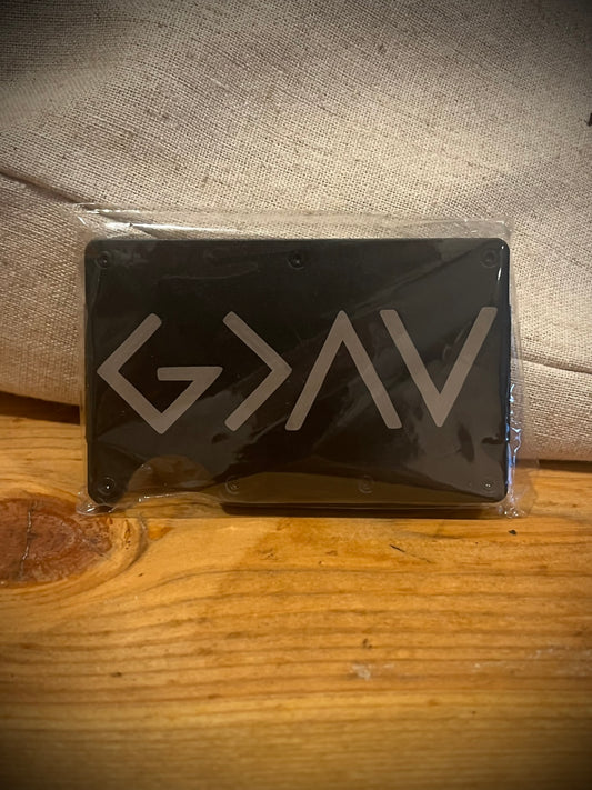 God is Higher than the Highs and the Lows RFID Wallet
